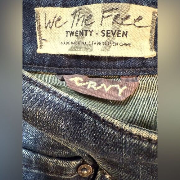 NWT Free People We the Free Crvy Super High-Rise Lace-Up Flare Jeans, Size 27 - Picture 7 of 7